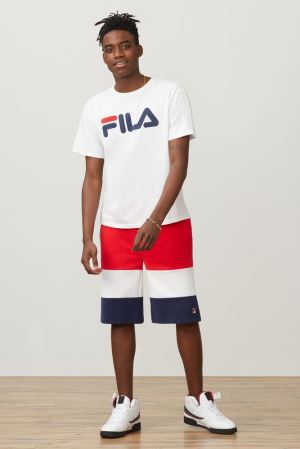 FILA Alanzo Shorts Red / White / Navy,Mens Clothing | CA.EUXLBY138